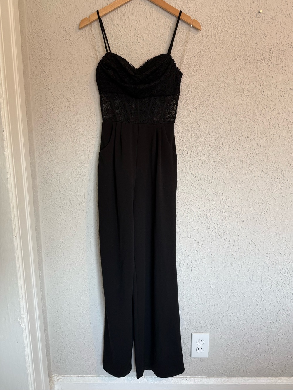Lace Bodice Jumpsuit with Corset Waist
